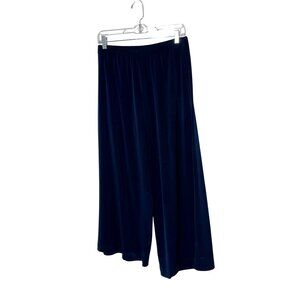 Planet By LAuren G Navy Blue High Rise  Wide Leg Palazzo Pants Stretch Women OS